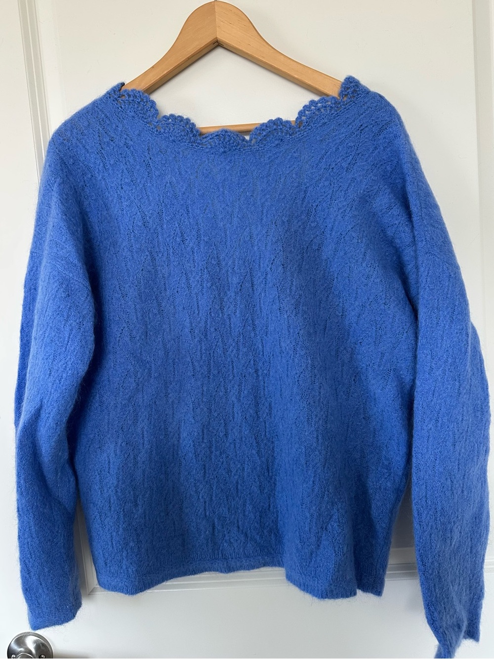 Sezane La Maille Mohair/Wool Blue Cardigan - Picture 3 of 7